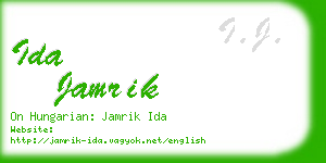 ida jamrik business card